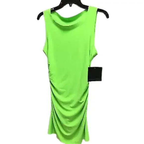 Norma Kamali Sleeveless Pickleball Mini Dress Neon Green NWT Size Small - Picture 5 of 6